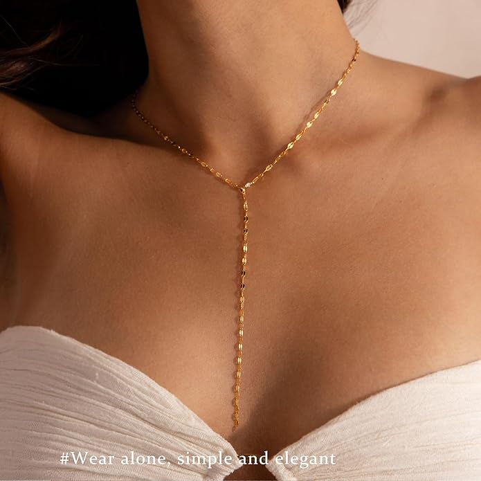 3PCS Gold Necklaces for Women,Chunky Statement Gold Plated Necklace Stack Layered Sterling Silver Herringbone Chains for Women Dainty Trendy Silver Chains Stacked Jewelry Gifts