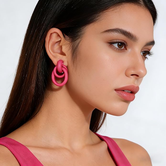 Clip on Earrings for Women 14K Gold Plated Geometric Knot Non Pierced Ear Clips Lightweight Trendy Hypoallergenic No Piercing Jewelry Gifts