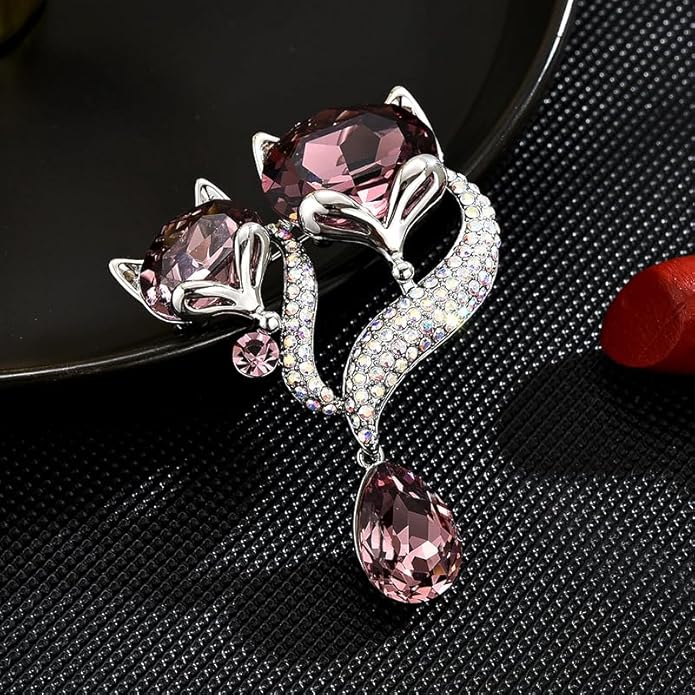 Animal Brooch for Women Girls 18k Gold Plated Animal Brooch Pin Rhinestone Animal Brooch Lapel Pin Jewelry Thanksgiving Day Birthday Wedding Gifts for Mom Wife