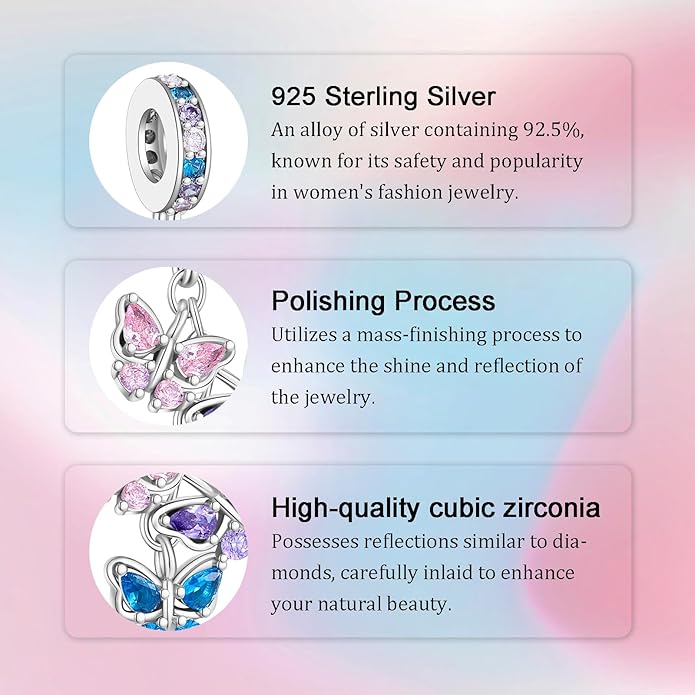 Birthday Fashion Love Heart Dangle Charm 925 Sterling Silver Charms fits Bracelets and Necklace Pendant Bead Charms Jewelry Present for Women Family Friends