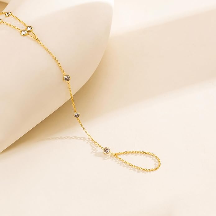 MBW Gold Bracelets for Women Trendy, Dainty 14K Gold Plated Bracelet Stack Beaded Chain Bracelet Set Thin Small Cute Paperclip Bracelets Fashion Waterproof Jewelry Gift Gold Accessories for Women