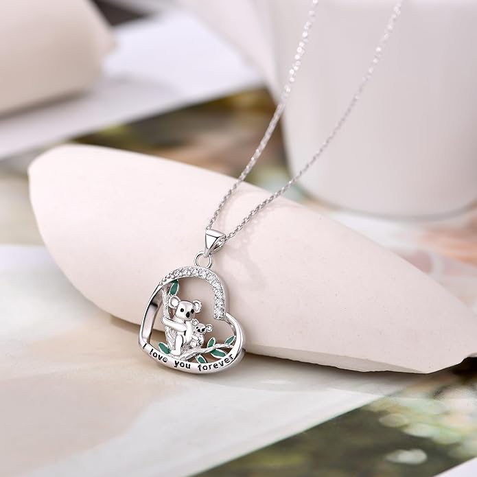 Animal Necklace Cat/Fox/Otter/Sloth/Cow/Highland Cow/Koala Necklace Cute Animal Jewelry Gifts for Women