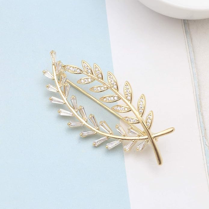 Brooch Pins for Women Girls Fashion Flower Crystal Rhinestone Pearl Jewelry