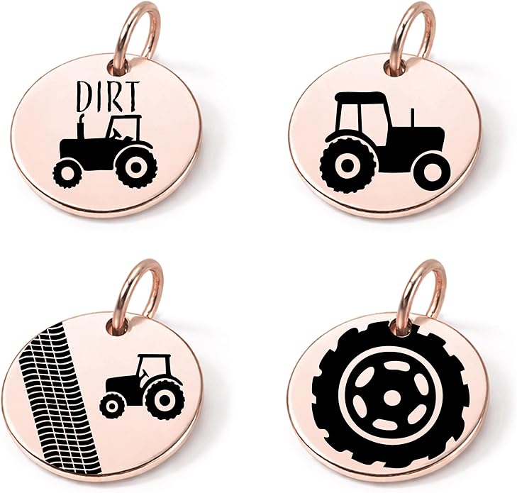 SM Design Western Charm Set of 4 – Stainless Steel Western Charms for Bracelets & Necklaces – Cowgirl, Ranch & Country Style Jewelry Charms – Western Gift for Women & Moms