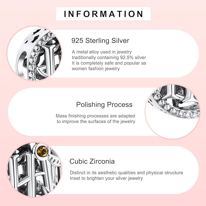 MITSOKU 925 Sterling Silver Charms for Bracelets Necklaces Animal prototype Pendant Safety Chain Dangle Pendants Beads Christmas Day Charms Jewelry Gift for Women