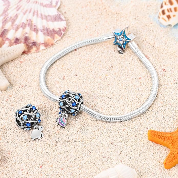 NARMO S925 Sterling Silver Charms Hamsa Charm for Pandora Bracelets Cross Charms for Bracelets Perfume High Heels Dangle Charms Silver Charms for Women