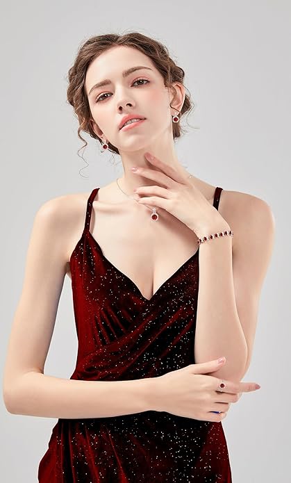 GZWHD Jewelry Set for Women CZ Earrings Necklace Ring Bracelet Set Prom Party Wedding Jewelry Gift for Mother Friend Wife