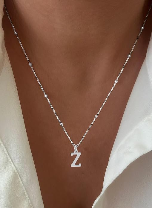 Valentines Gifts for Her Women - Initial Necklaces for Women Dainty 14k Gold Plated A-Z Letter Pendant Name Necklaces Cute Charm Choker Fashion Accessories Non Tarnish Trendy Jewelry Gift