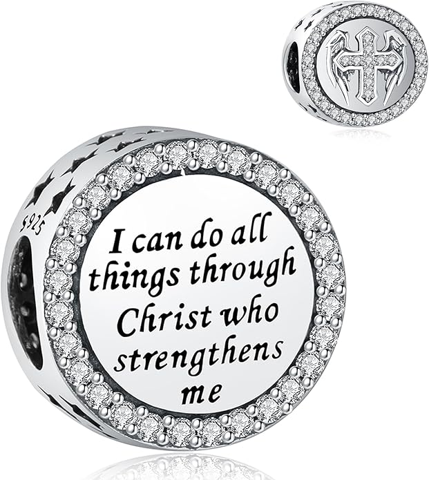 925 Sterling Silver Charms Fit Pandora Charms Bracelet God Has You In His Arms I Have You In My Heart Fit Wife Mother's Day Christmas Birthday Gift
