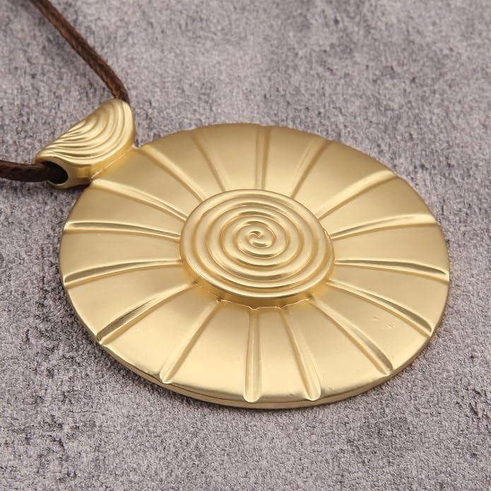 Boho Leather Necklace Women Bohemian Brown Circle Pendant Necklace Choker Long Necklaces for Women Boho Ring Large Pendant
