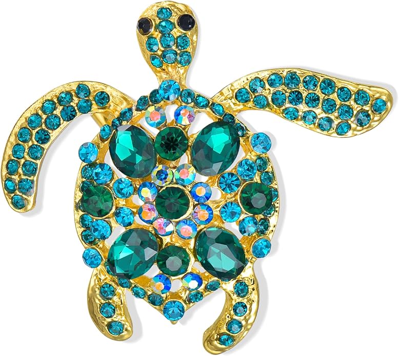 Animal Brooch for Women Rhinestone Brooch Pin 18k Gold Plated Animal Lapel Pin Fashion Jewelry Gift for Mom Wife