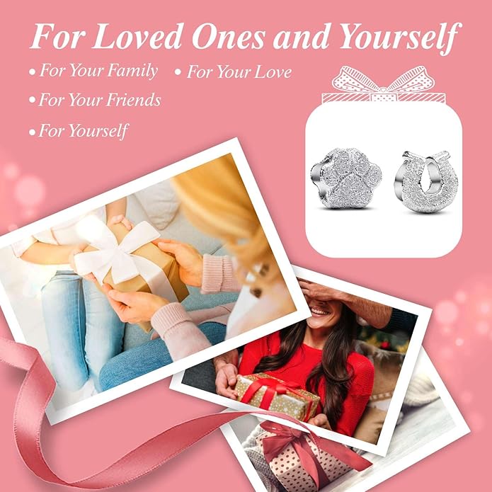 Cute Fashion Heart Charms,S925 Sterling Silver Charm,Bead for Bracelets and Necklaces,For Women Jewelry Present