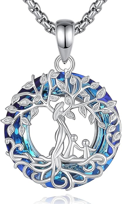 Vito 925 Sterling Silver Tree of Life Necklace for Women, Mother Tree Pendant for Mom Mother Necklace Mother's Day Jewelry Gift for Wife Grandma, 18/22 Inch Chain