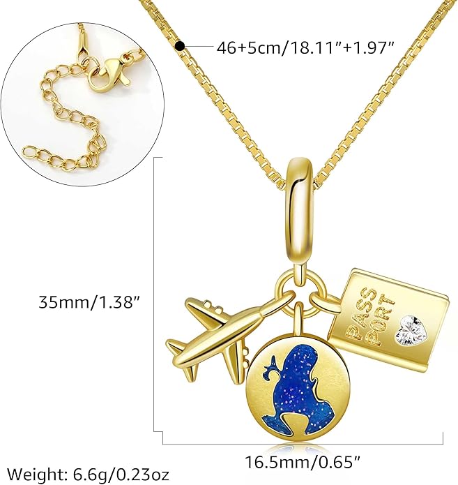MISS RIGHT Dainty Gold Evil Eye Hamsa Hand Coin Lucky Charm Pendant Necklace for Women Trendy Vintage Paperclip Chain Sun Moon Clover Flower Chunky Charm Necklace Jewelry Gifts