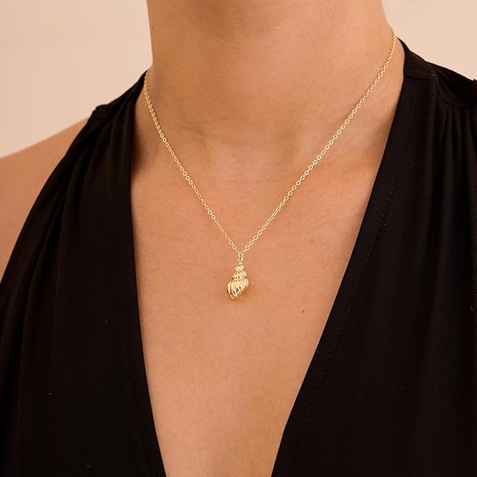 14K Gold Plated Dainty Pendant Butterfly Bead Boot Bee Baseball Flower Compass Airplane Heart Hummingbird Tree Necklace Simple Jewelry Gift for Women