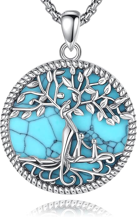 Vito 925 Sterling Silver Tree of Life Necklace for Women, Mother Tree Pendant for Mom Mother Necklace Mother's Day Jewelry Gift for Wife Grandma, 18/22 Inch Chain