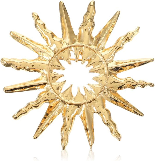 Gold Brooch Pin, 2.17 Inch Gold Brooch for Dress, Clothes, Women Girls