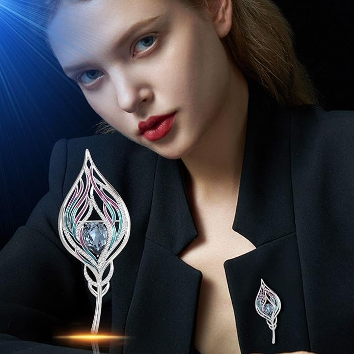 Rhinestone Brooch for Women Rhinestone Brooches Pins Crystal Lapel Pin Jewelry Christmas Valentine's Day Gift for Wife Girlfriend