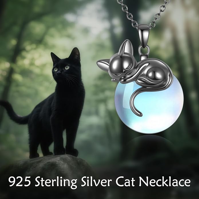 YFN 925 Sterling Silver Hummingbird/Cardinal/Cat Necklace for Women Animal Pendant with Adjustable 18"+2" Chain Jewelry Gift for Christmas, Valentine's Day, Mother's Day, Birthday-Gift Box Included