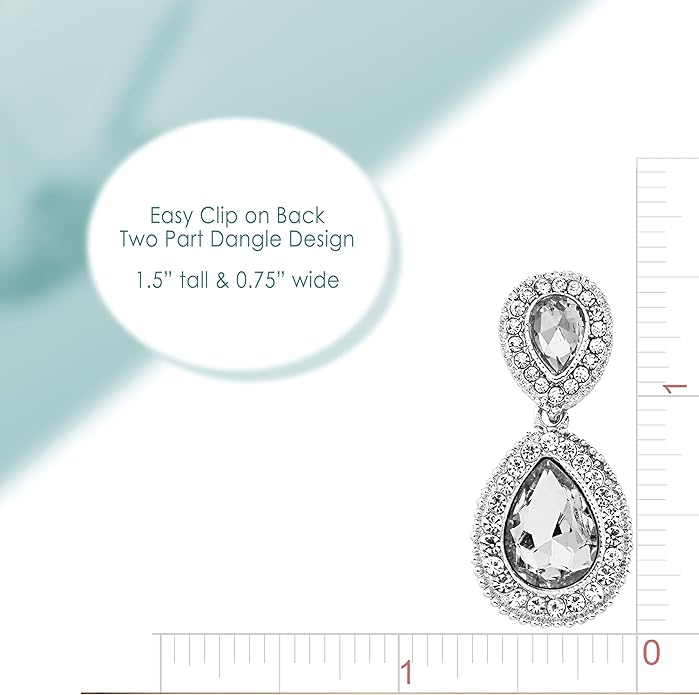 Spinningdaisy Clip On Earrings for Women | Non Pierced Earrings for Wedding