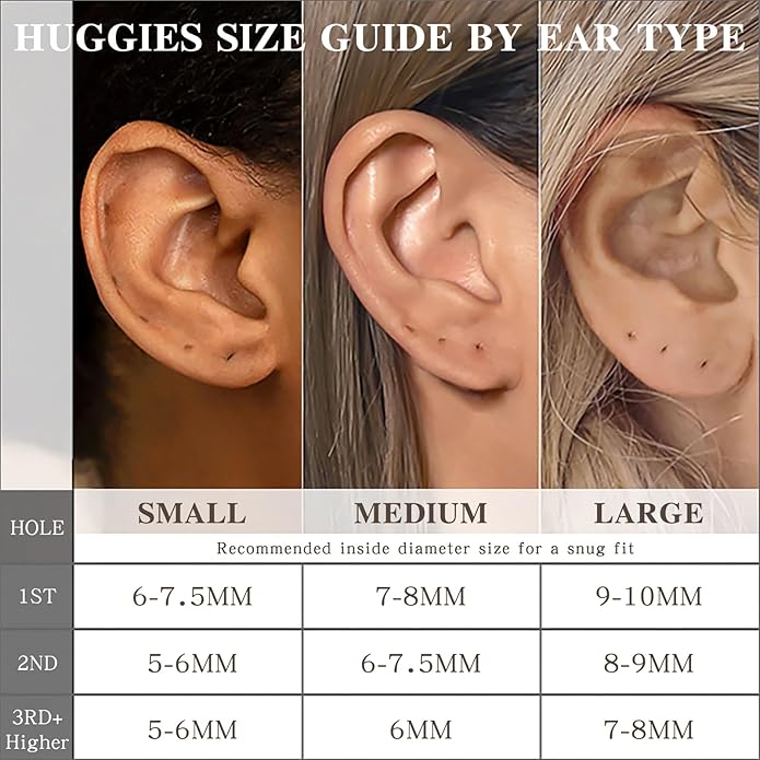 Small Gold Huggie Hoop Earrings Set for Women Men Hypoallergenic 14K Plated Stack Cartilage Earrings, Multiple Piercing Lightweight Mini Thin Cute Dainty Trendy Jewelry Set Christmas Gifts for Women
