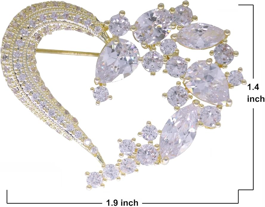 Brooch Pins for Women Girls Fashion Flower Crystal Rhinestone Pearl Jewelry