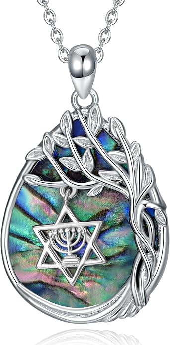 Jewish Jewelry Tree of Life Necklace 925 Jewish Sterling Silver Pendant Necklace Women Gift