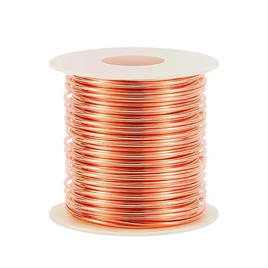 20 Gauge/ 0.8 mm 328 Feet 1 Pound 99.9% Dead Soft Copper Wire for Electroculture Gardening, Jewelry Making, Beading, Science Projects, DIY Artwork