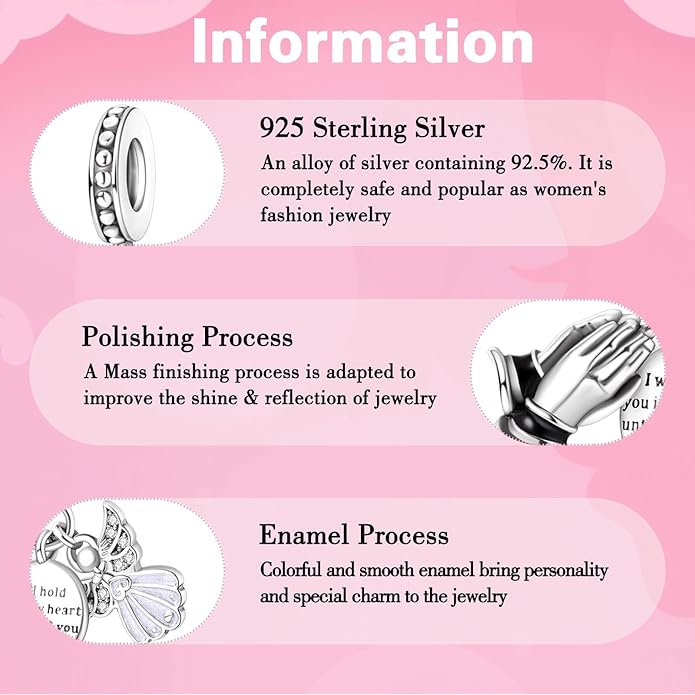 925 Sterling Silver Charms for Bracelets and Necklaces Charms for Women Fashion Jewelry for Women Friend and Mother