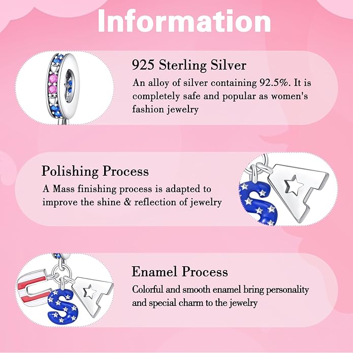 925 Sterling Silver Charms for Bracelets and Necklaces Charms for Women Fashion Jewelry for Women Friend and Mother