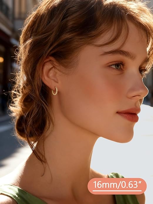 FaithHeart Sterling Silver Hoop Earrings for Women, Hypoallergenic Huggie Hoop Earrings Lightweight Small Cartilage Earrings Hoop Earring Dainty Everyday Earrings 6/8/10/12/14/15/16/18/20mm