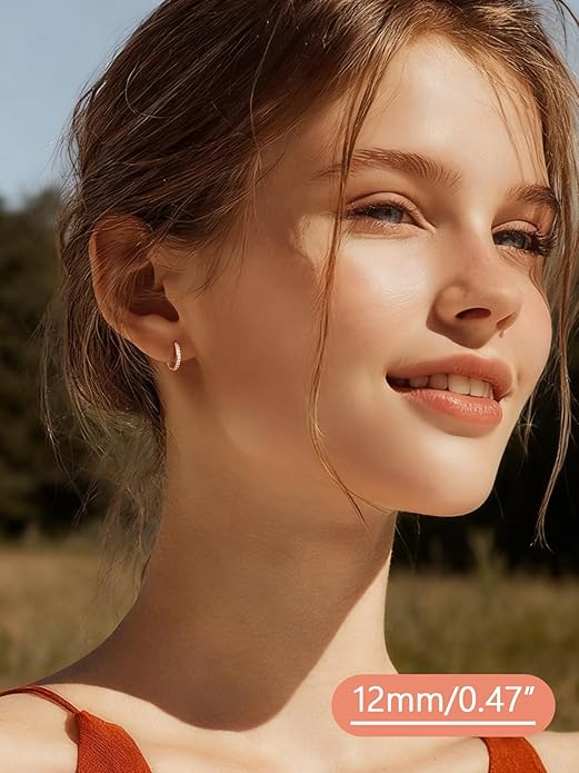FaithHeart Sterling Silver Hoop Earrings for Women, Hypoallergenic Huggie Hoop Earrings Lightweight Small Cartilage Earrings Hoop Earring Dainty Everyday Earrings 6/8/10/12/14/15/16/18/20mm