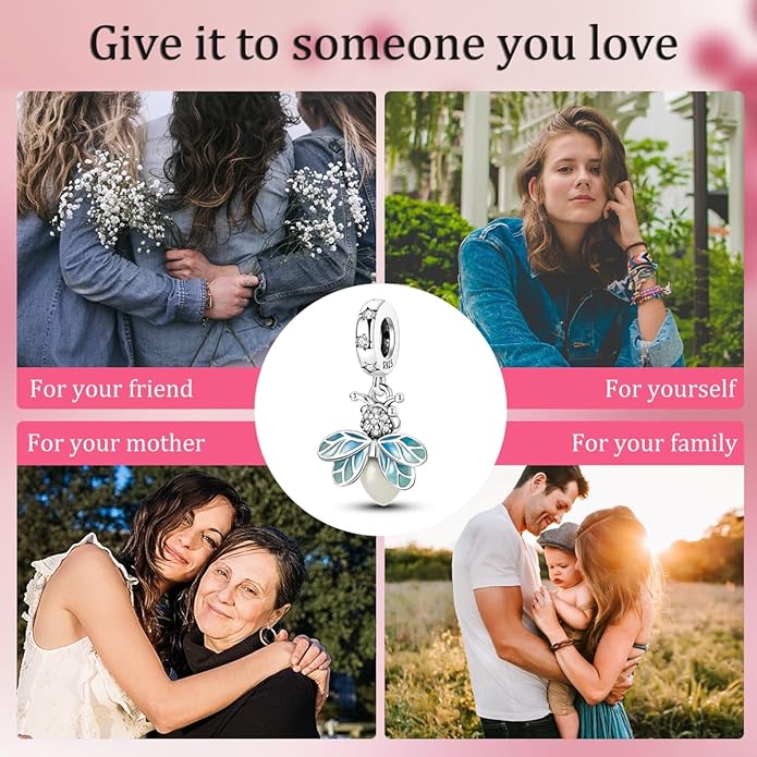 MULA 925 Sterling Silver Charms for Bracelets and Necklaces Family Letters Dangle Pendants Airplane Travel Beads Family Tree Jewelry Charms for Women