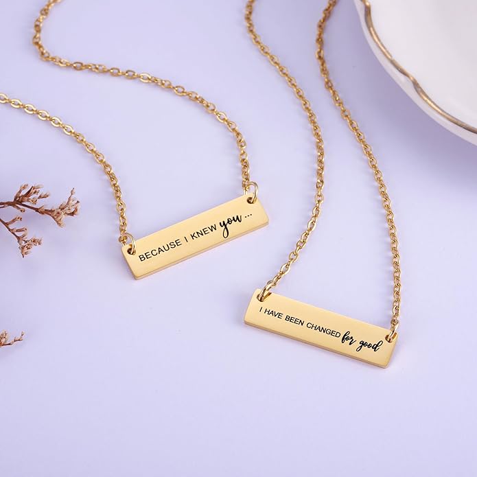Ralukiia I Have Been Changed for Good Best Friend Necklace for 2, Wicked Friendship Jewelry, BFF Gift Set