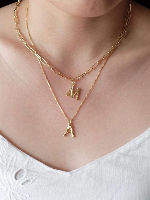BOUTIQUELOVIN 14K Gold Plated Lock Necklace for Women Paperclip Link Chain Padlock Necklace Non-Tarnish