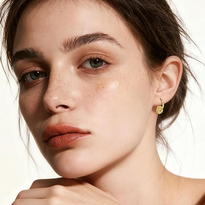 RAYSAM 14K Gold Earrings for Women Gold Hoop Earrings for Women Hoop Dangle Drop Earring for Womens Hoops Charm Radiating Circular Pendants Hoops Drop Dangle Earring for Womens 20mm