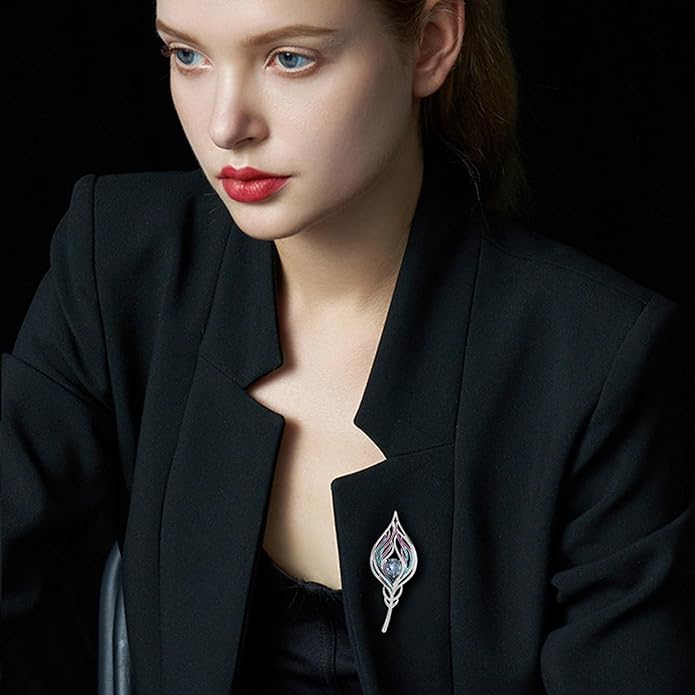 Rhinestone Brooch for Women Rhinestone Brooches Pins Crystal Lapel Pin Jewelry Christmas Valentine's Day Gift for Wife Girlfriend