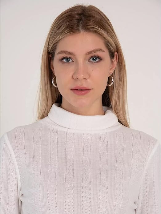 EXGOX Sterling Silver Hoop Earrings - Hypoallergenic, Lightweight, Chunky, 14K Real Gold Plated, Big Large Hoops for Women