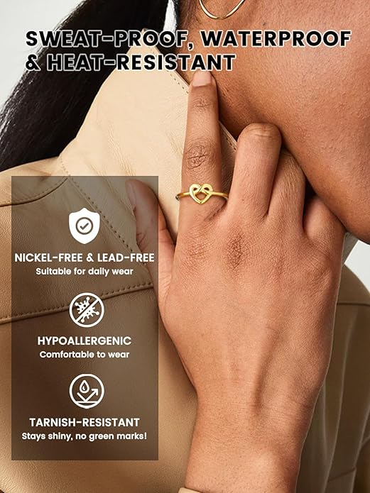 Bestyle 925 Sterling Silver Ring for Women, Minimalist Claddagh Ring Celtic Knot Ring for Women, Irish Promise Wedding Band, Gold/Rose Gold Vermeil Women Band Ring, Stackable, Gift for Her