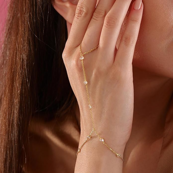 MBW Gold Bracelets for Women Trendy, Dainty 14K Gold Plated Bracelet Stack Beaded Chain Bracelet Set Thin Small Cute Paperclip Bracelets Fashion Waterproof Jewelry Gift Gold Accessories for Women