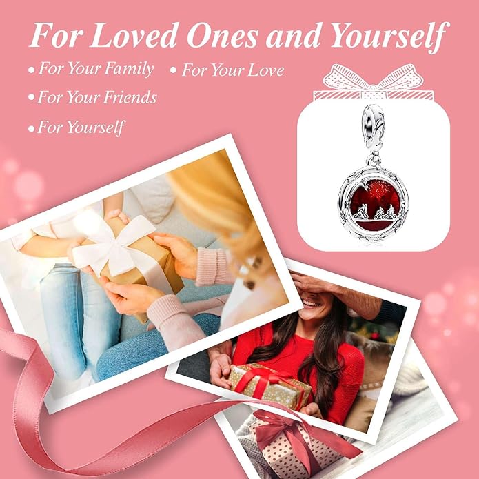 Cute Fashion Heart Charms,S925 Sterling Silver Charm,Bead for Bracelets and Necklaces,For Women Jewelry Present