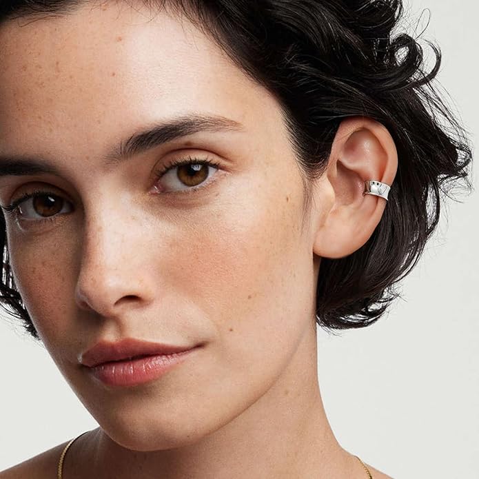 CHIC & ARTSY 925 Sterling Silver Ear Cuffs for Women, Non Piercing Clip On Cartilage Cuffs, Adjustable Fake Conch & Helix Earrings, Gold Plated & Oxidized Various Styles