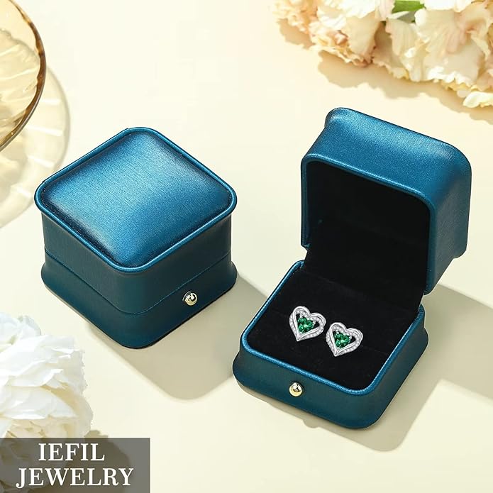 Iefil Valentine Day Gifts for Her - 925 Sterling Silver Heart Stud Earrings Birthday Gifts for Women