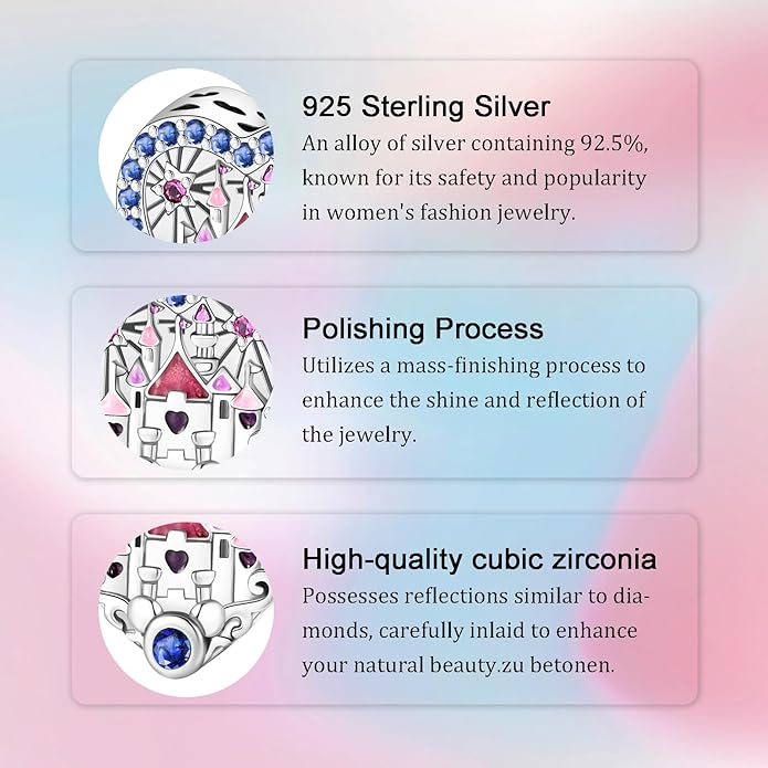 Birthday Fashion Love Heart Dangle Charm 925 Sterling Silver Charms fits Bracelets and Necklace Pendant Bead Charms Jewelry Present for Women Family Friends