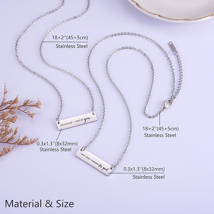 Ralukiia I Have Been Changed for Good Best Friend Necklace for 2, Wicked Friendship Jewelry, BFF Gift Set