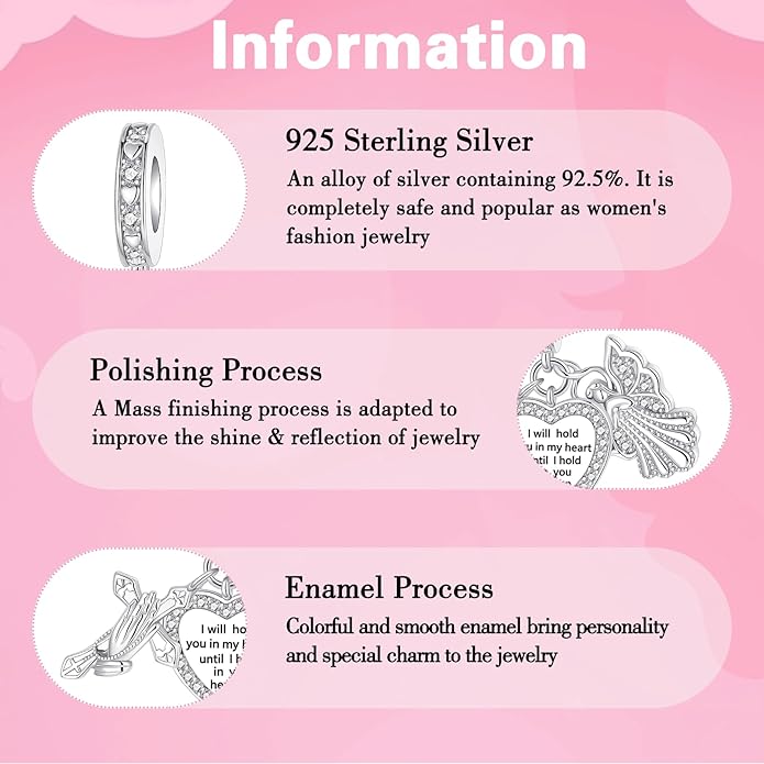 925 Sterling Silver Charms for Bracelets and Necklaces Charms for Women Fashion Jewelry for Women Friend and Mother