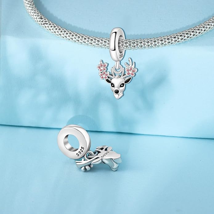 Cute Panda Animal 925 Sterling Silver Charms for Bracelets and Necklace Dangle Pendants Butterfly Elephant Dog Bead Jewelry Present for Women Family Friends