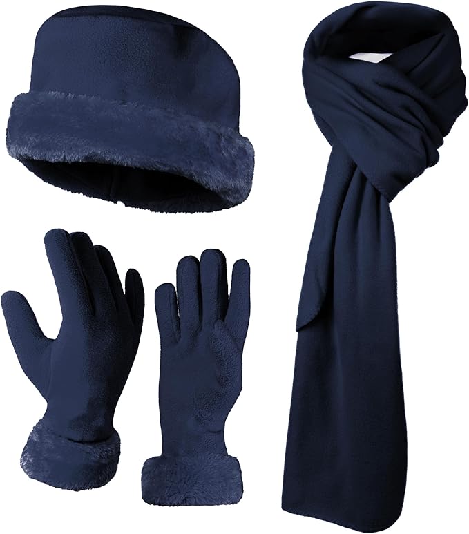 boxed-gifts Women's Warm Fleece Winter - Women's Hat and Glove Set + Hats Gloves Scarves for Women
