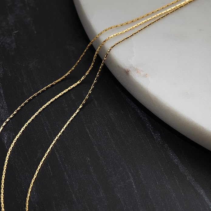 Milla Layered Necklaces for Women – 14K Gold Plated or Silver Plated Dainty Necklace Stack, Trendy Triple Chain Necklace Set
