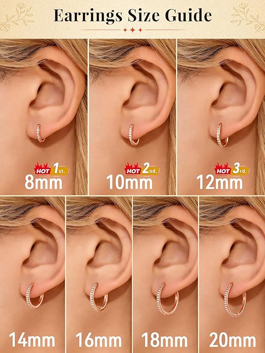 FaithHeart Sterling Silver Hoop Earrings for Women, Hypoallergenic Huggie Hoop Earrings Lightweight Small Cartilage Earrings Hoop Earring Dainty Everyday Earrings 6/8/10/12/14/15/16/18/20mm